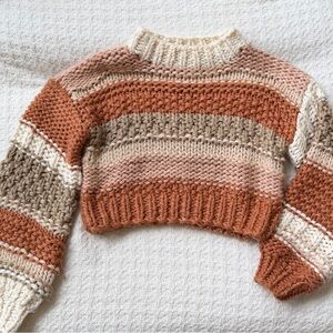 Colorful Striped Knit Sweater